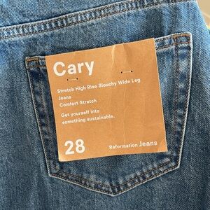 Reformation *Brand New* Cary Stretch High Rise Slouchy Wide Leg Jeans